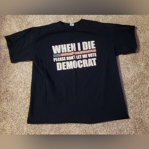 Funny Political Navy Tee Shirt Men 2x